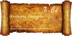Keskeny Csongor névjegykártya